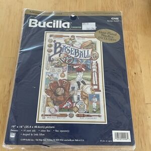 Bucilla‎ Nostalgia Baseball Counted Cross Stitch 42448 New